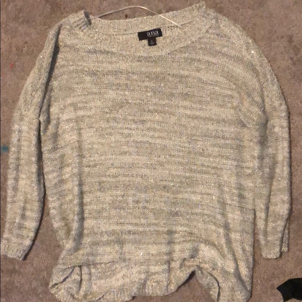 Grey sweater. Worn once. Sparkles